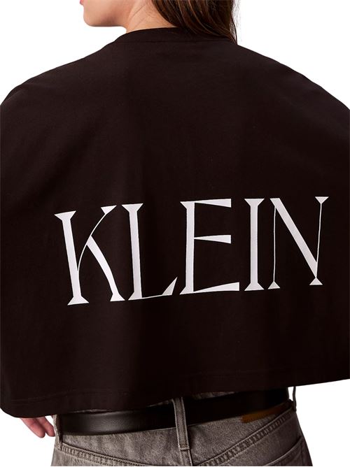 T-shirt nera in cotone Calvin Klein Jeans | LV047D206GUB1